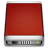 Internal Drive Red Icon 48x48 png